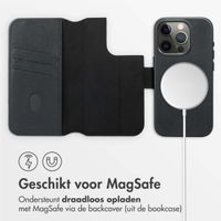 Accezz Leather Bookcase 2-in-1 met MagSafe iPhone 15 Pro - Onyx Black