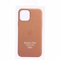 Apple Leather Backcover MagSafe Apple iPhone 12 (Pro) - Saddle Brown