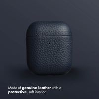 Accezz Genuine leather case  Apple AirPods 1 / 2 - Dark blue