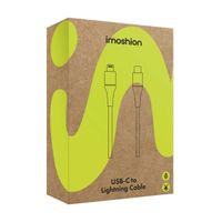 imoshion Lightning naar USB-C kabel - Non-MFi - Gevlochten textiel - 3 meter - Wit
