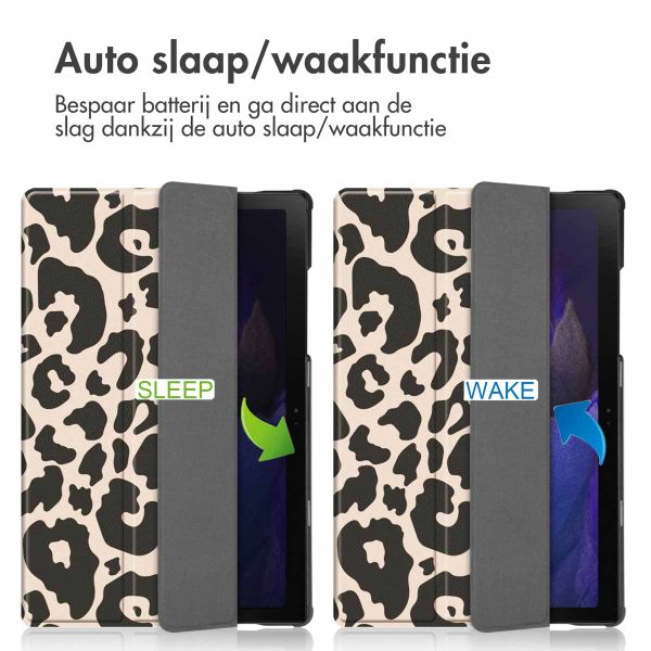 imoshion Trifold Design Bookcase Samsung Galaxy Tab A8 - Leopard