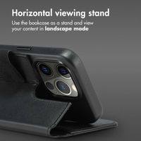Accezz 2-in-1 Leather Bookcase with MagSafe Apple iPhone 15 Pro - Onyx Black