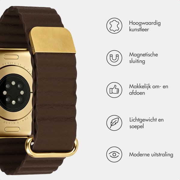 imoshion Magnetisch kunstleren bandje Apple Watch | 38/40/41/42 mm - Bruin