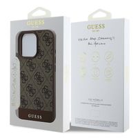 Guess Bottom Stripe 4G Backcover Apple iPhone 16 Pro - Bruin