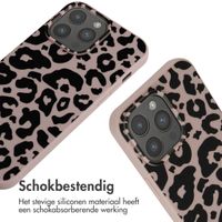 imoshion Siliconen design hoesje met koord Apple iPhone 15 Pro Max - Animal Pink