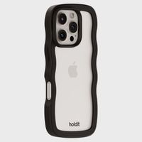 Holdit Wavy Case iPhone 16 Pro - Black / Transparant