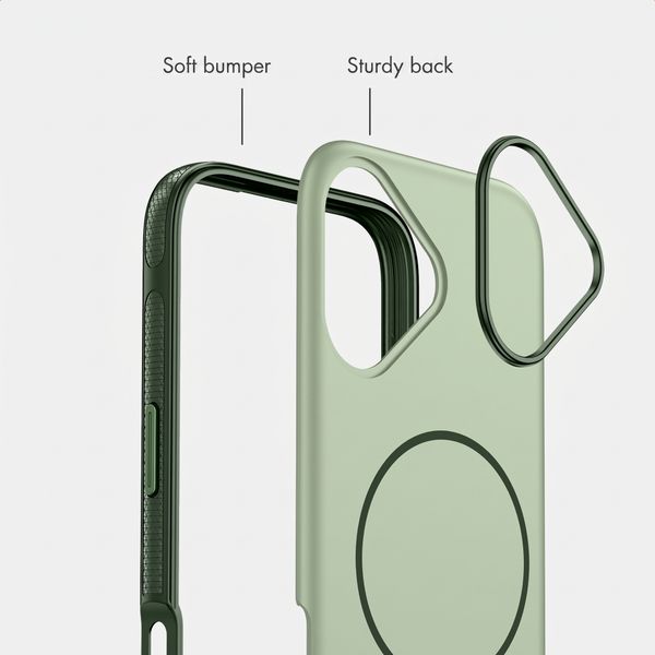 imoshion Colour Back Cover with Thin MagSafe Ring Apple iPhone 17 - Dark Green