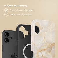 Selencia Vivid Tough Backcover met MagSafe Apple iPhone 16 - Golden Beige Marble