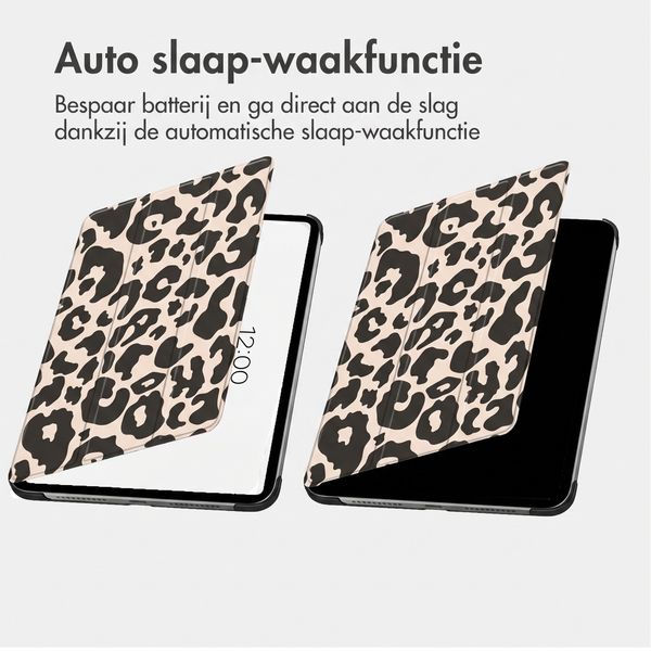 imoshion Design Trifold Bookcase Samsung Galaxy Tab S9 11.0 inch - Leopard