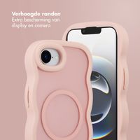 Selencia Wavy Backcover met MagSafe Apple iPhone 16e - Soft Pink