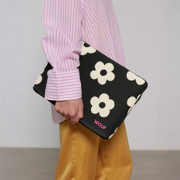 Wouf Daily laptop hoes 13-14 inch - Laptopsleeve - Night Daisy