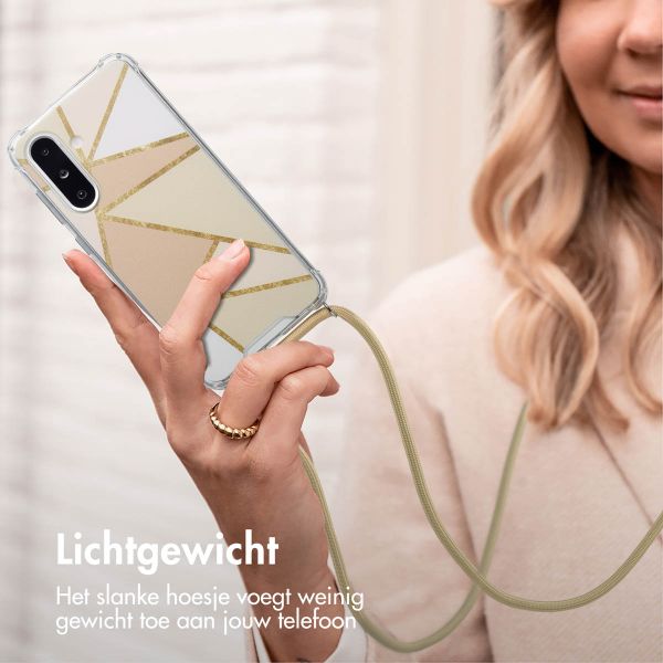 imoshion Design hoesje met koord Samsung Galaxy A36 - Beige Graphic