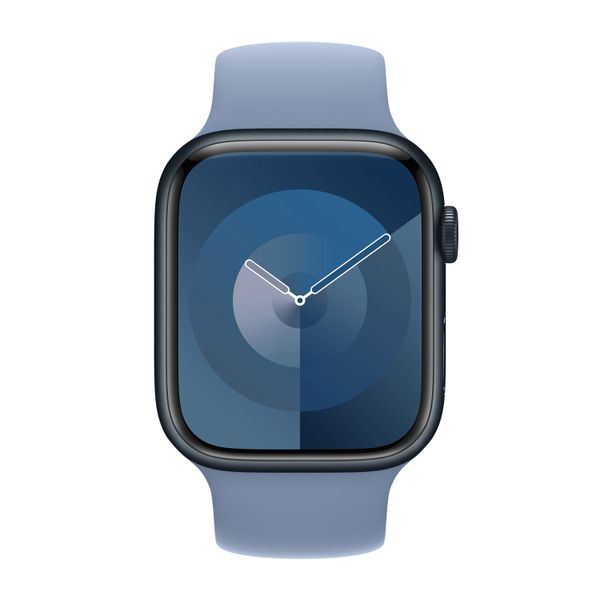 Apple Siliconen solobandje Apple Watch Series 1 - 11 / SE / Ultra (44/45/46/49 mm) - Maat 1 - Winter Blue