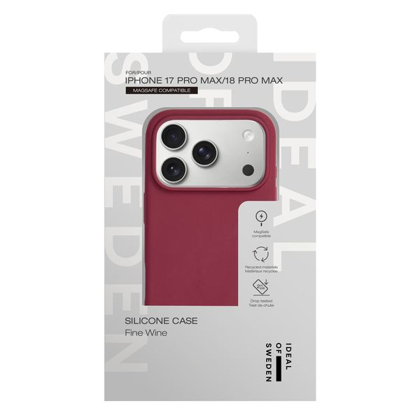 iDeal of Sweden Silicone Case met MagSafe Apple iPhone 18 Pro Max / 17 Pro Max - Fine Wine