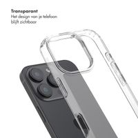 Selencia Backcover met afneembare haakjes iPhone 16 Pro - Transparant