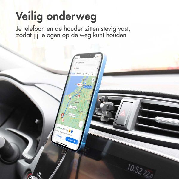 Accezz Telefoonhouder auto met Magsafe - Draadloze oplader - Ventilatierooster - Zwart