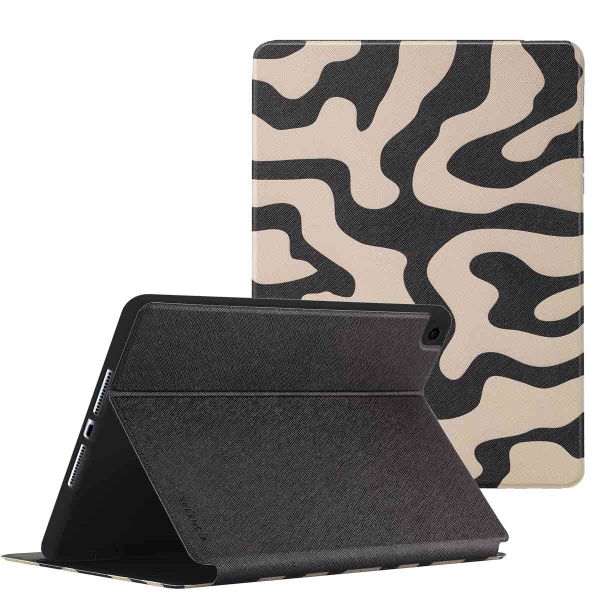 Selencia Vivid tablethoes iPad 7 (2019) / iPad 8 (2020) / iPad 9 (2021) 10.2 inch - Art Wave Black