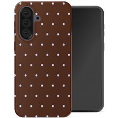 Selencia Vivid Back Cover Samsung Galaxy A37 (5G) - Happy Dots Chocolate
