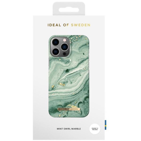 iDeal of Sweden Fashion Backcover iPhone 13 Pro Max - Mint Swirl Marble