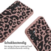 imoshion Siliconen design hoesje met koord Samsung Galaxy A14 (5G/4G) - Animal Pink