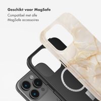 Selencia Vivid Tough Backcover met MagSafe Apple iPhone 15 Pro - Golden Beige Marble