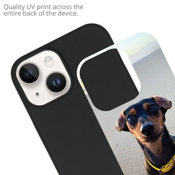 Ontwerp je eigen Apple iPhone 15 gel hoesje - Zwart