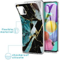 imoshion Design hoesje Samsung Galaxy A51 - Marmer - Gebroken Blauw