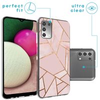 imoshion Design hoesje Samsung Galaxy A03s - Grafisch Koper / Roze