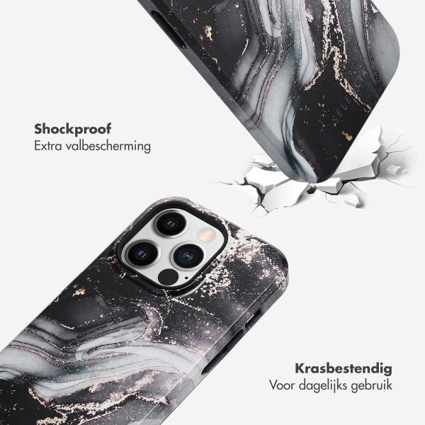 Selencia Vivid Tough Backcover iPhone 14 Pro - Chic Marble Black