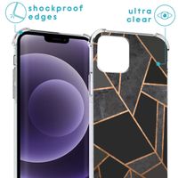 imoshion Design hoesje met koord iPhone 13 - Grafisch Koper - Zwart