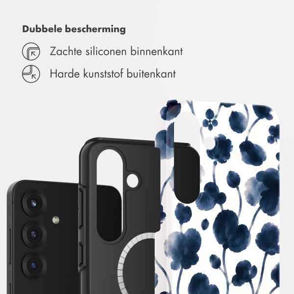 Selencia Vivid Backcover met MagSafe Samsung Galaxy S25 - Midnight Blossom