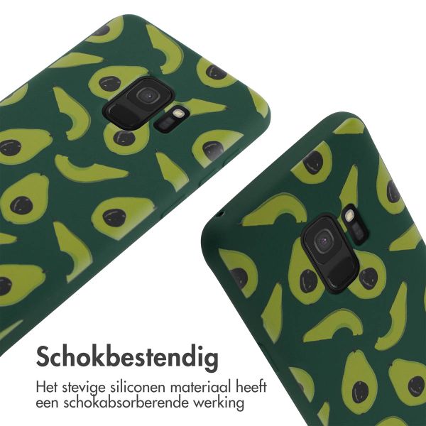 imoshion Siliconen design hoesje met koord Samsung Galaxy S9 - Avocado Green