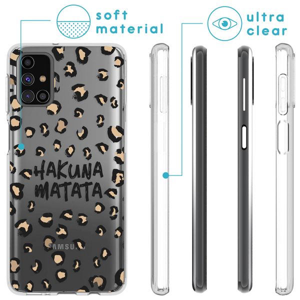 imoshion Design hoesje Samsung Galaxy M31s - Luipaard - Bruin / Zwart