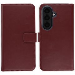Selencia Genuine Leather Book Case Samsung Galaxy S26 - Burgundy