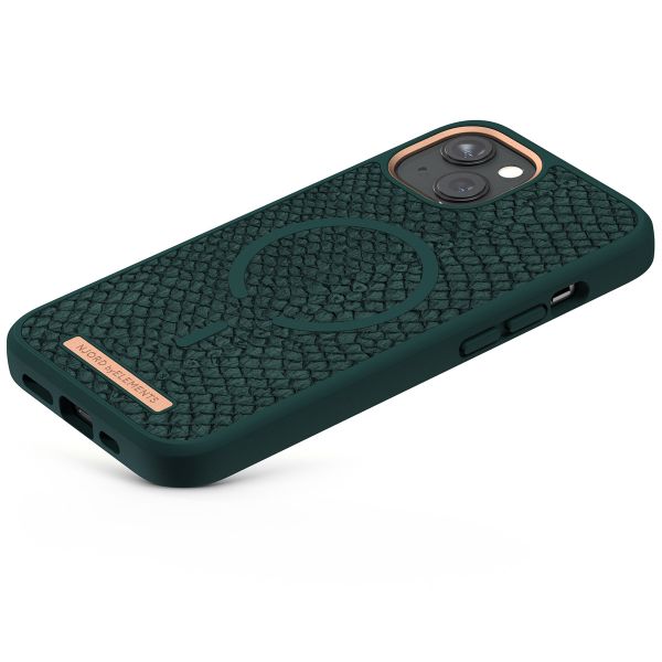 Njorð Collections Salmon Leather MagSafe Case iPhone 13 - Dark Green