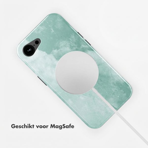 Selencia Vivid Backcover met MagSafe Apple iPhone 17e / 16e - Marble Grayed Jade