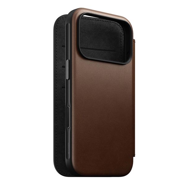 Nomad Modern Leather FolioBookcase Apple iPhone 17 Pro - Bruin