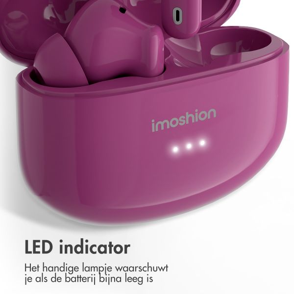 imoshion Aura Pro In-Earbuds - Draadloze oordopjes - Bluetooth draadloze oortjes - Met ANC noise cancelling functie - Bordeaux