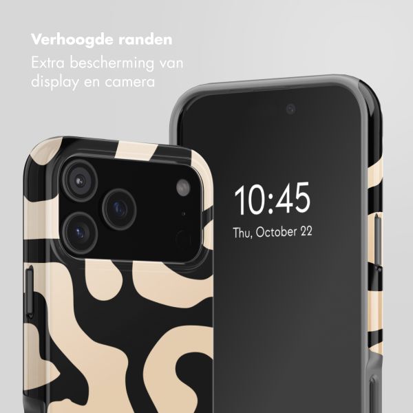 Selencia Vivid Backcover met MagSafe Apple iPhone 17 Pro Max - Art Wave Black
