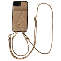 Selencia Sera Phone Case with Cord and Envelope Card Holder Apple iPhone 17e / 16e - Taupe