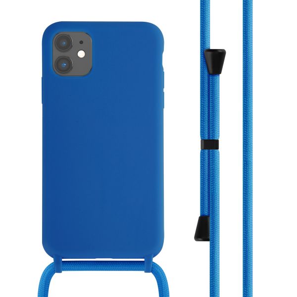 imoshion Siliconen hoesje met koord iPhone 11 - Blauw