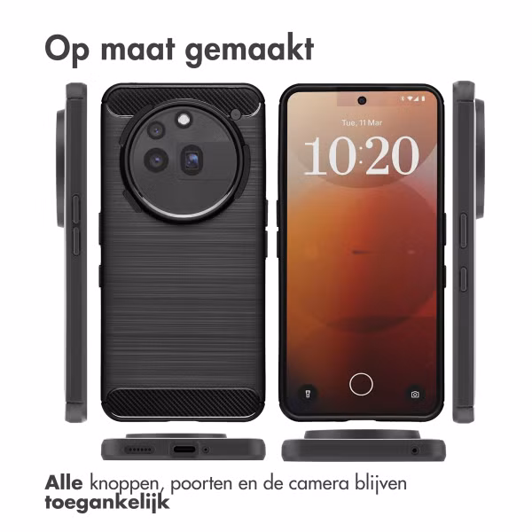 imoshion Brushed Backcover Nothing Phone (3a) Pro - Zwart