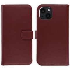 Selencia Genuine Leather Book Case Apple iPhone 15 - Burgundy