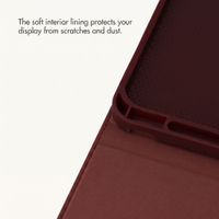 Selencia Croco Bookcase Apple iPad 11 (2025) 11 inch A16 / iPad 10 (2022) 10.9 inch - Burgundy