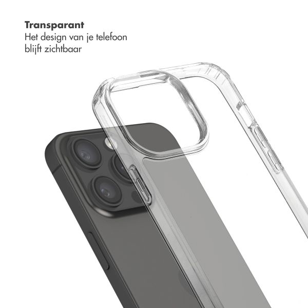 Selencia Backcover met afneembare haakjes Apple iPhone 15 Pro Max - Transparant