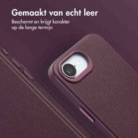 Accezz MagSafe Leather Backcover Apple iPhone 16e - Heath Purple