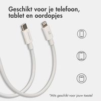 imoshion Braided USB-C naar Lightning kabel 30W - 2 meter - Wit