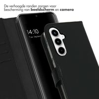 Selencia Echt Lederen Bookcase Samsung Galaxy A35 - Zwart