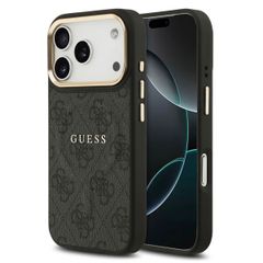 Guess Classic 4G Logo Backcover met MagSafe Apple iPhone 17 Pro Max - Zwart
