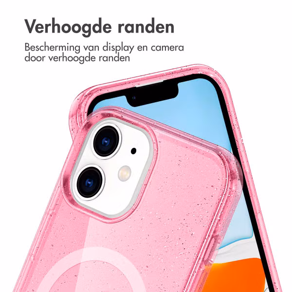 imoshion Sparkle Backcover met MagSafe Apple iPhone 12 (Pro) - Glitter Roze